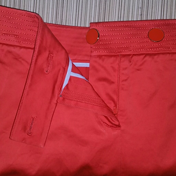 J.Crew Red Sateen  Pencil Skirt - Picture 3 of 5